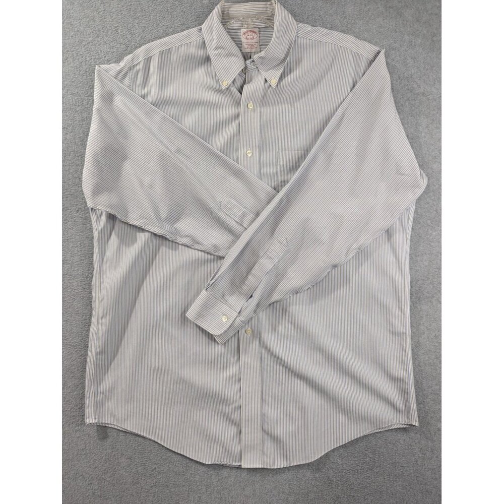 Brooks Brothers Shirt Mens Large Traditional Fit Non Iron Dress Button Down